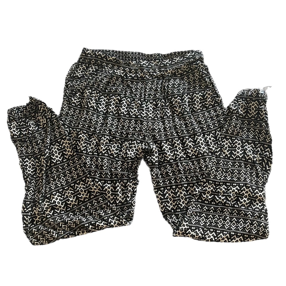 Black and White Tribal Print Pants